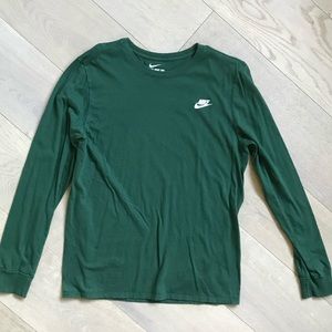 Nike forest green long sleeve tee